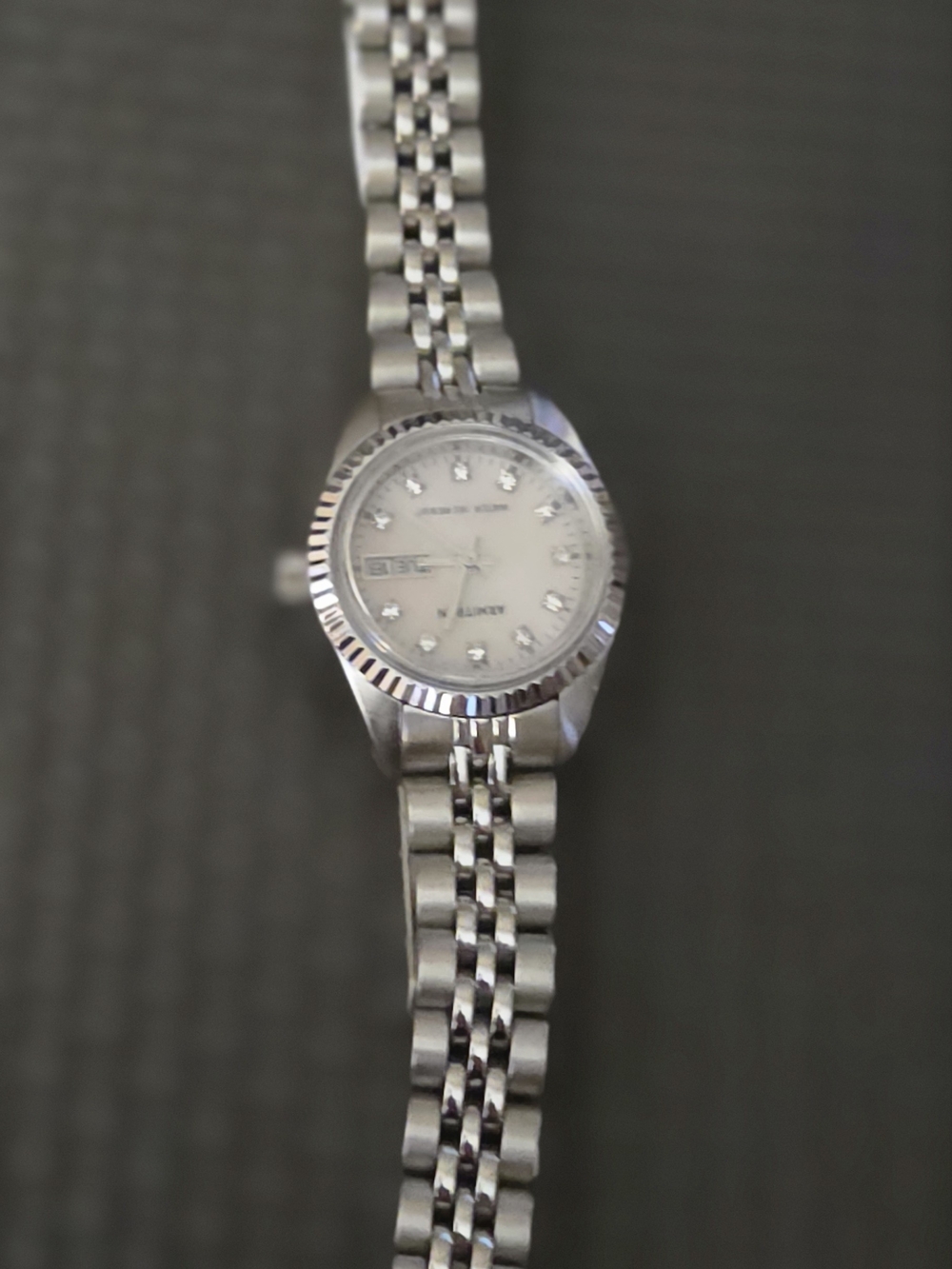 Armitron Silver Stainless Steel Women's Watch Crystal Markers Need Battery